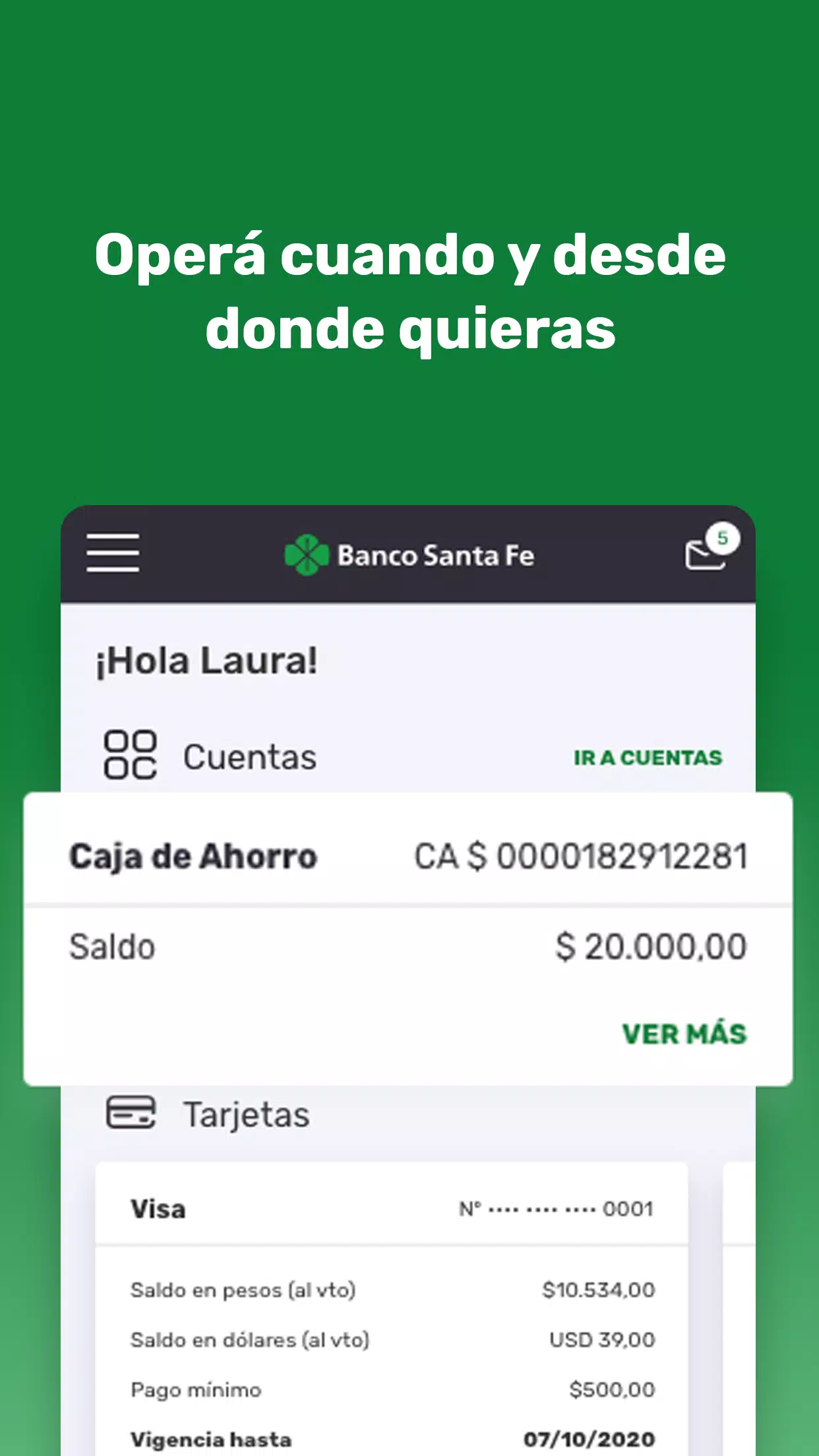 APP Banco Santa Fe for PC screenshot 3
