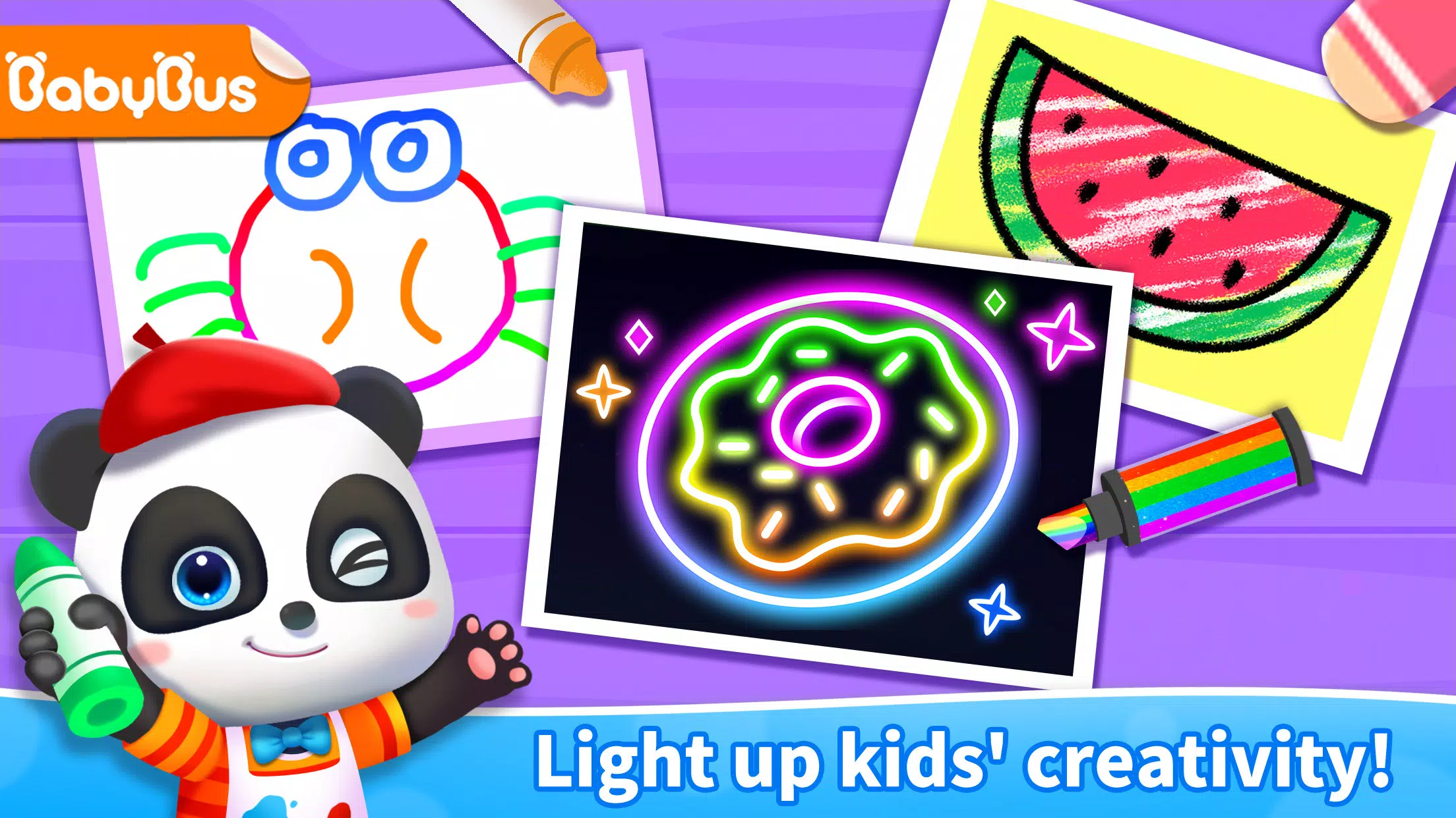 Baby Panda's Glow Doodle Game for PC screenshot 1