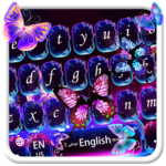 Neon Colorful Butterfly Keyboard Theme for PC